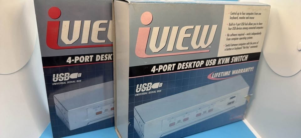 iView 4-Ports External KVM / audio / USB switch