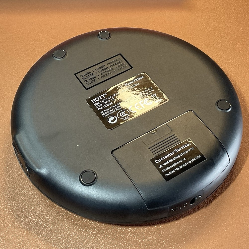 HOTT Portable CD Player, Personal Compact CD Player, Model CD-204