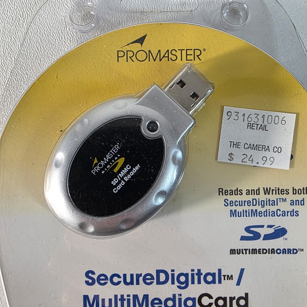 ProMaster Secure Digital Multi Media Card Reader/Writer; USB Plug In Drag & Drop