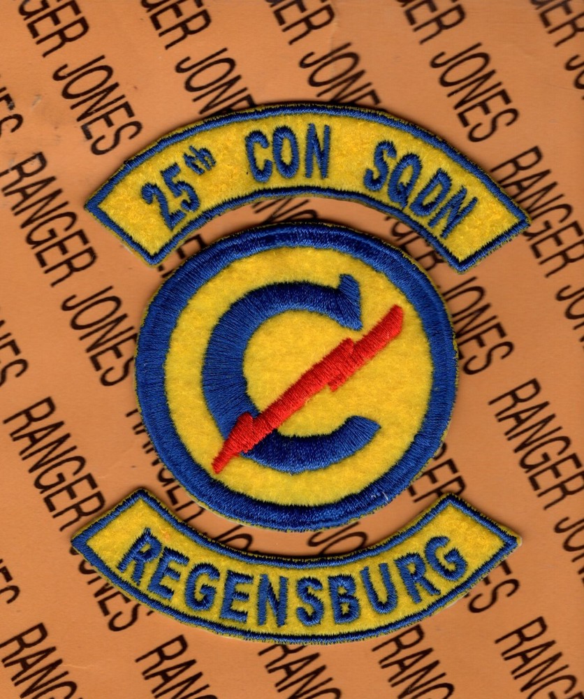 USA 25th Constabulary Squadron REGENSBURG patch tab set