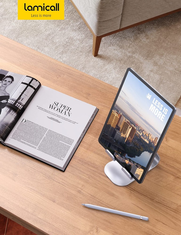 Adjustable Tablet Holder - Desktop Stand Dock Holder for 4-13" Tablets, iPad Pro