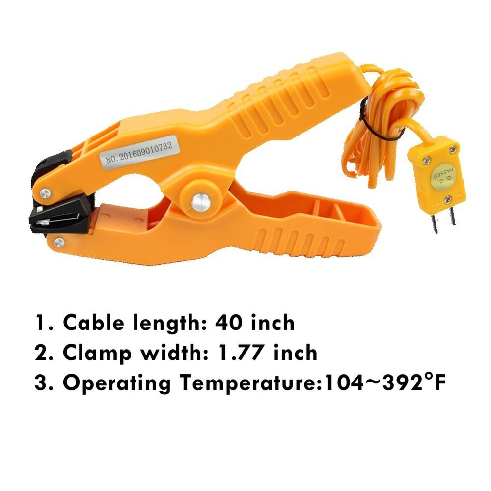 Pipe Clamp Thermocouple Probe Digital K-Type Temperature Sensor