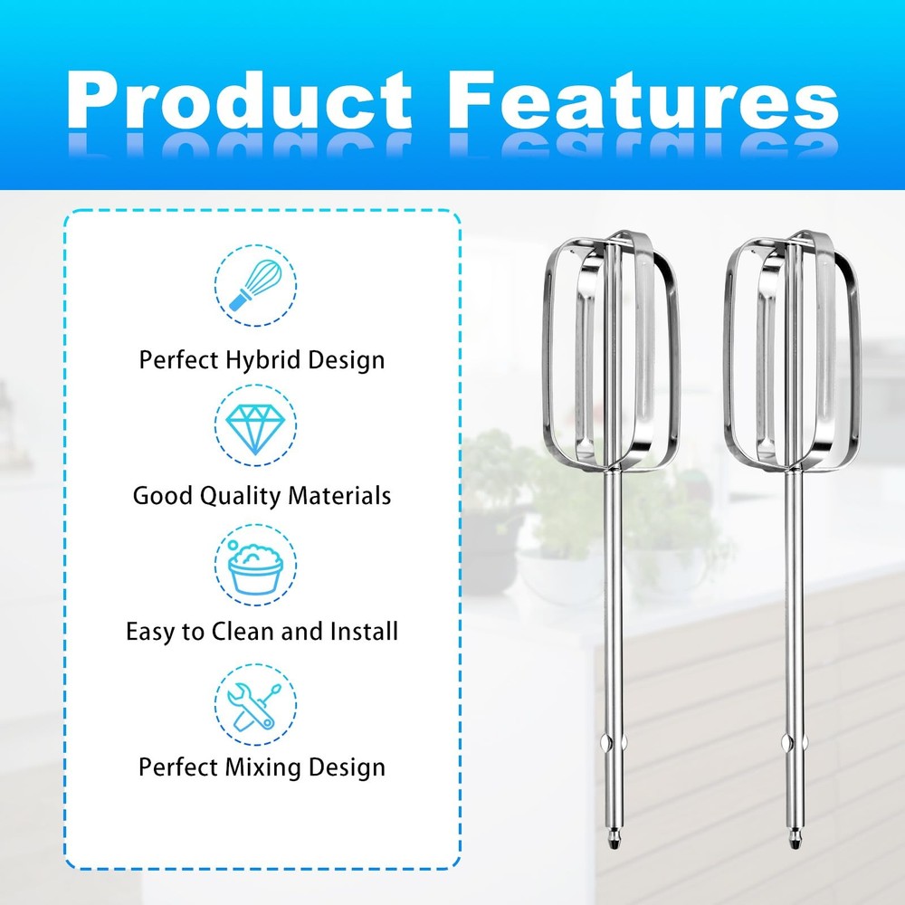 2pcs Hand Mixer Beaters Attachments Compatible with BLACK & DECKER, Universal...
