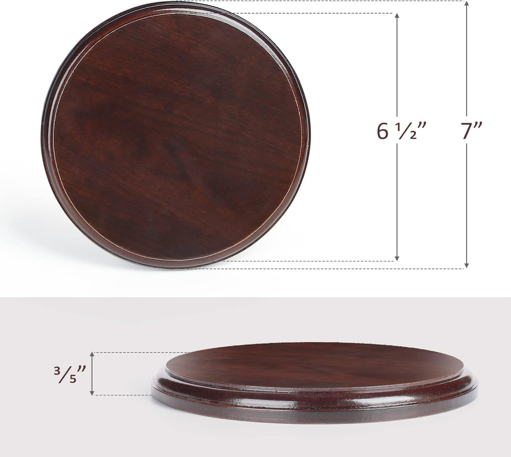 Wood round Base-Hand Casting Structure Base, DIY Crafts, Keepsake Display, Art E