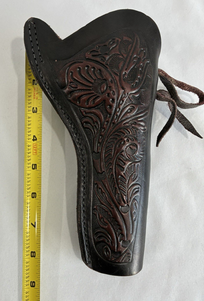 Tooled Leather Gun Holster Western Marked 152