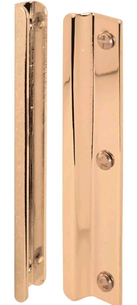 Brass Latch Guard For In Swing Doors - Interlocking To Prevent Forced Entry