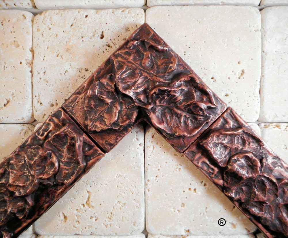 Copper Leaves Decorative Liner Bar