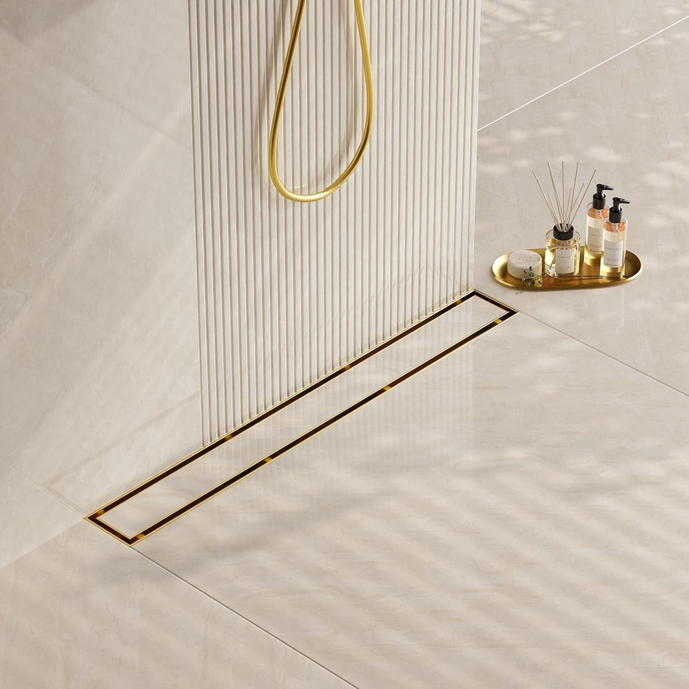Neodrain 24 In. Shower Drain Gold Linear Rectangular SFS-3069-GD