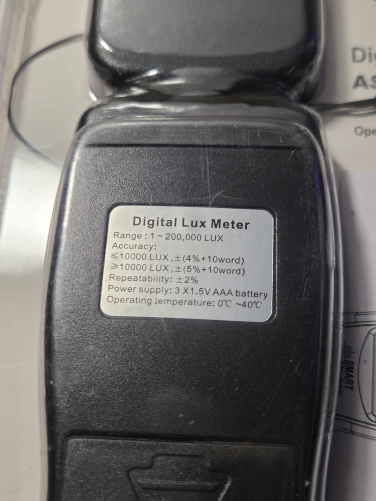 Smart Sensor Digital Lux Meter As803 New In Package