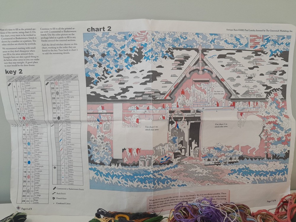 Dimensions Antique Barn Needlepoint Kit 20008 20”x16” *Open