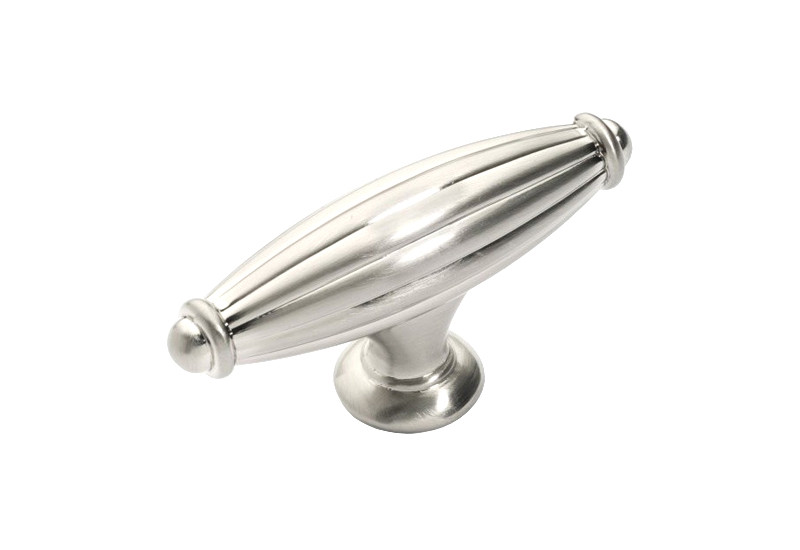 Brushed nickel Flute Kitchen Cabinet Drawer Knobs and Pulls 5" Brushed nickel
