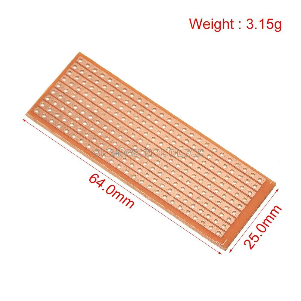 10PCS 2.5*6.4CM Prototype Paper PCB Universal Experiment Matrix Circuit Board