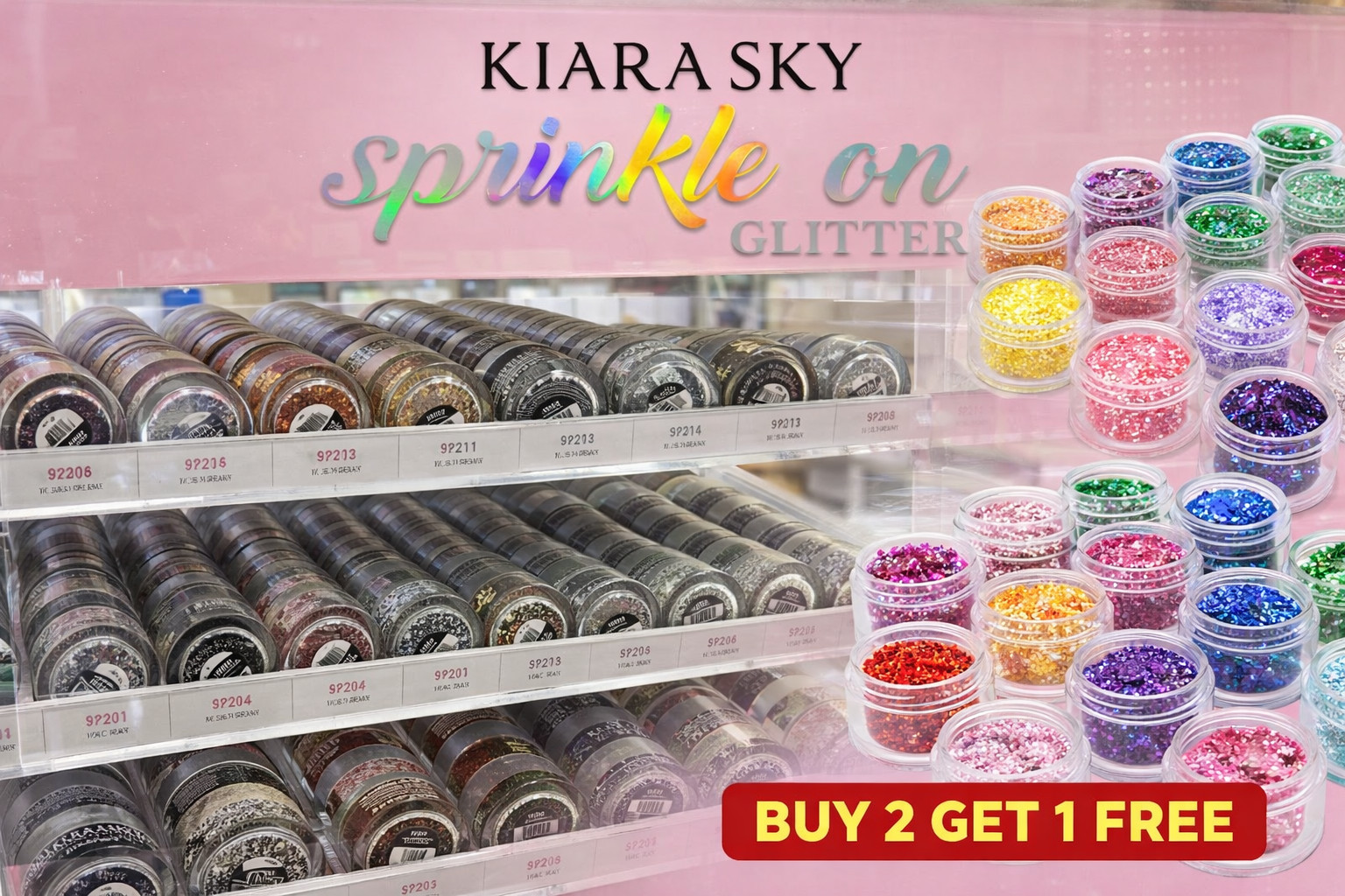 Kiara Sky Sprinkle On Collection Glitter Nail Dip Powder 1oz * BUY 2 GET 1 FREE*