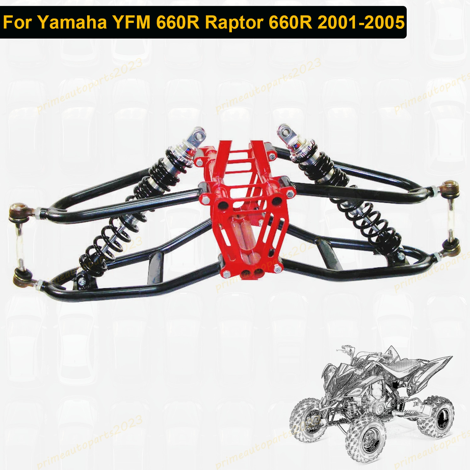 For Yamaha YFM 660R Raptor 660R 2001-2005&2003 Sport Extender A-Arms+2" Wider