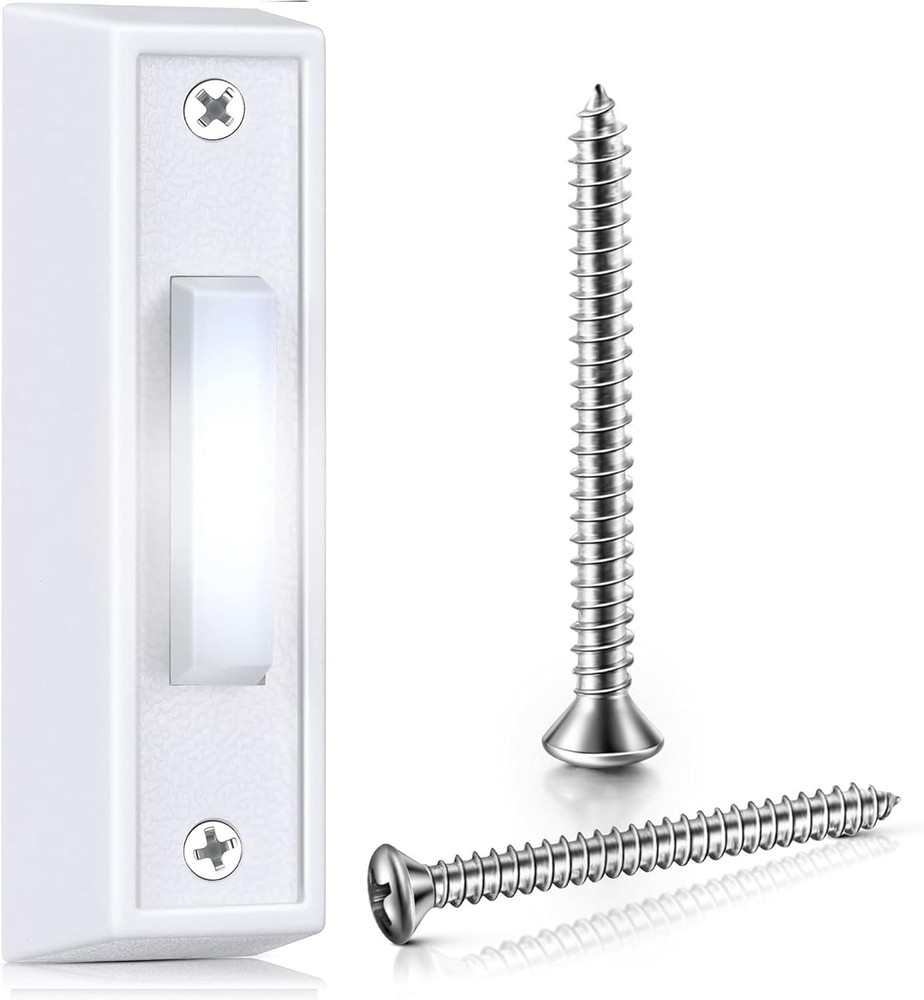 1 Piece Lighted Doorbell Button, Wired Doorbell Push Button, Replacement Wall...