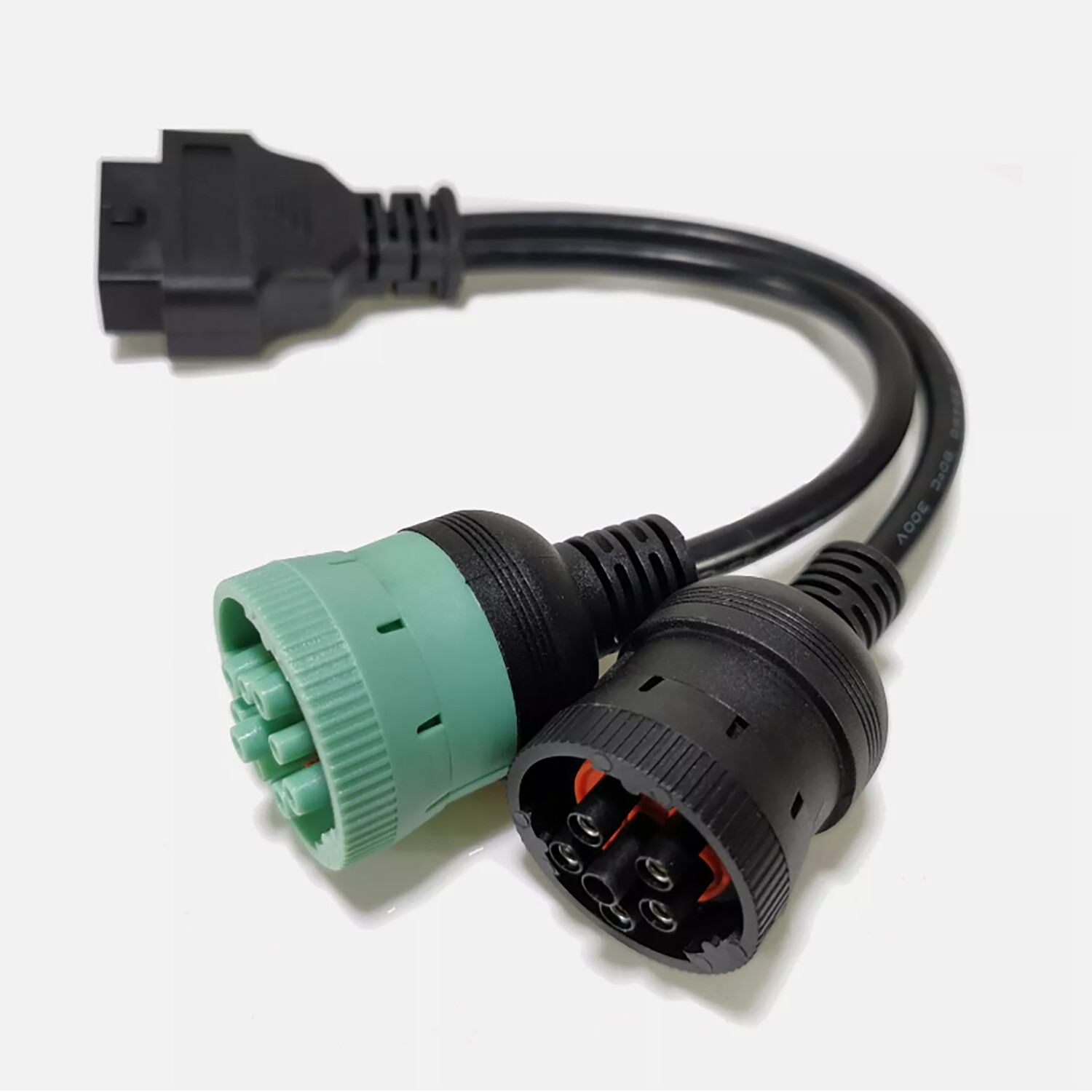 6 Pin J1708 or 9 Pin J1939 to 16 Pin OBD2 OBDII Adapter Cable Heavy Duty Truck
