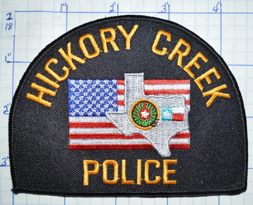 TEXAS, HICKORY CREEK POLICE DEPT BLACK PATCH