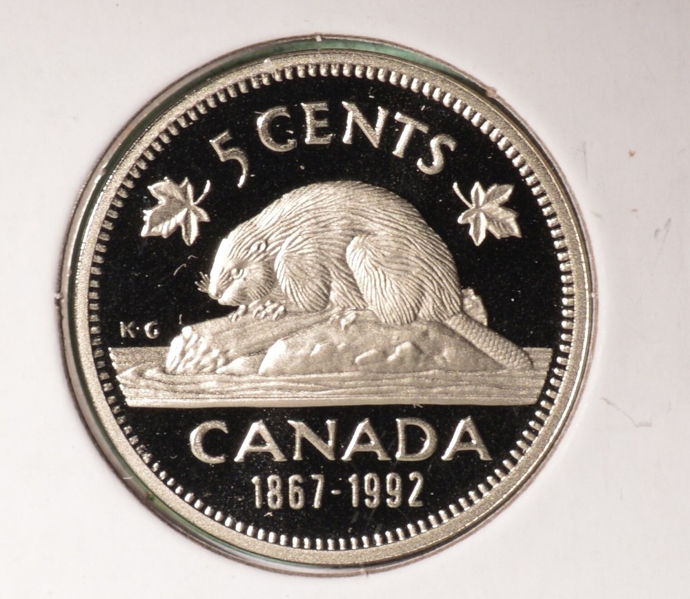 1992 Canada PROOF Five Cents