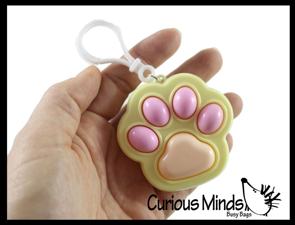1 RANDOM COLOR Paw Fidget Clicker Buttons Controller Cube Block - Hand Fidget -