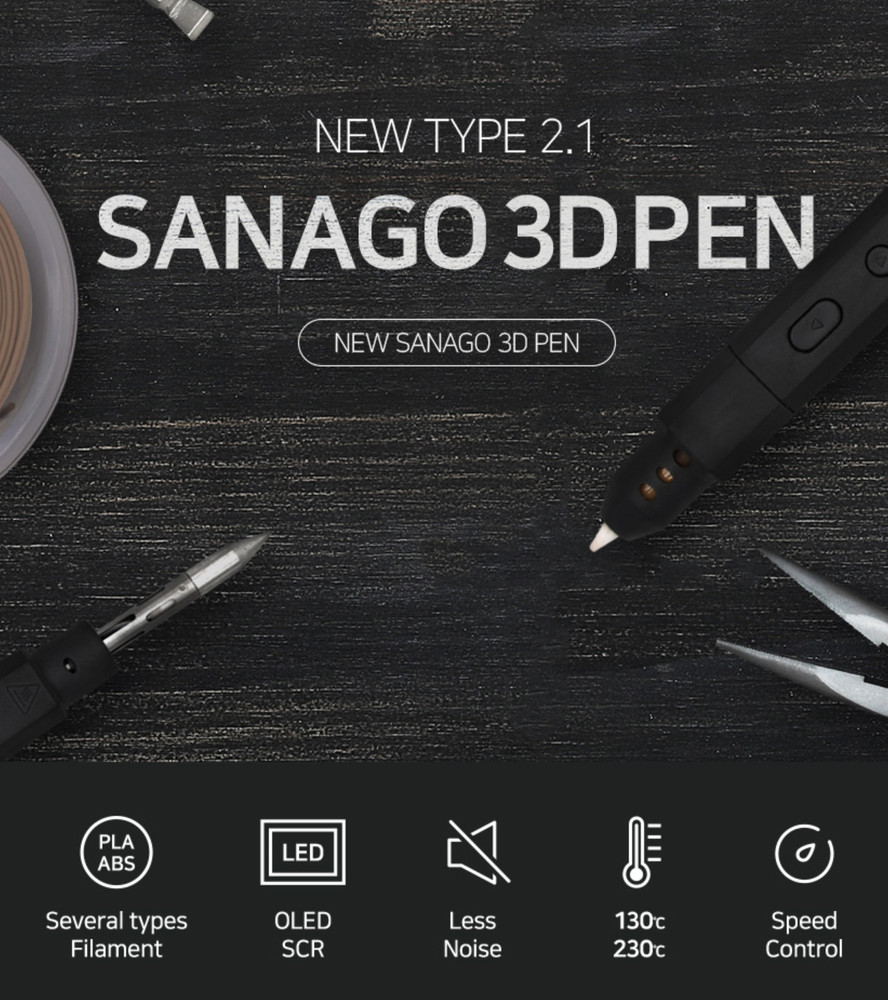 SANAGO New Sanago Premium 3D Pen Set 3 Type Module Replaceable_Tracking