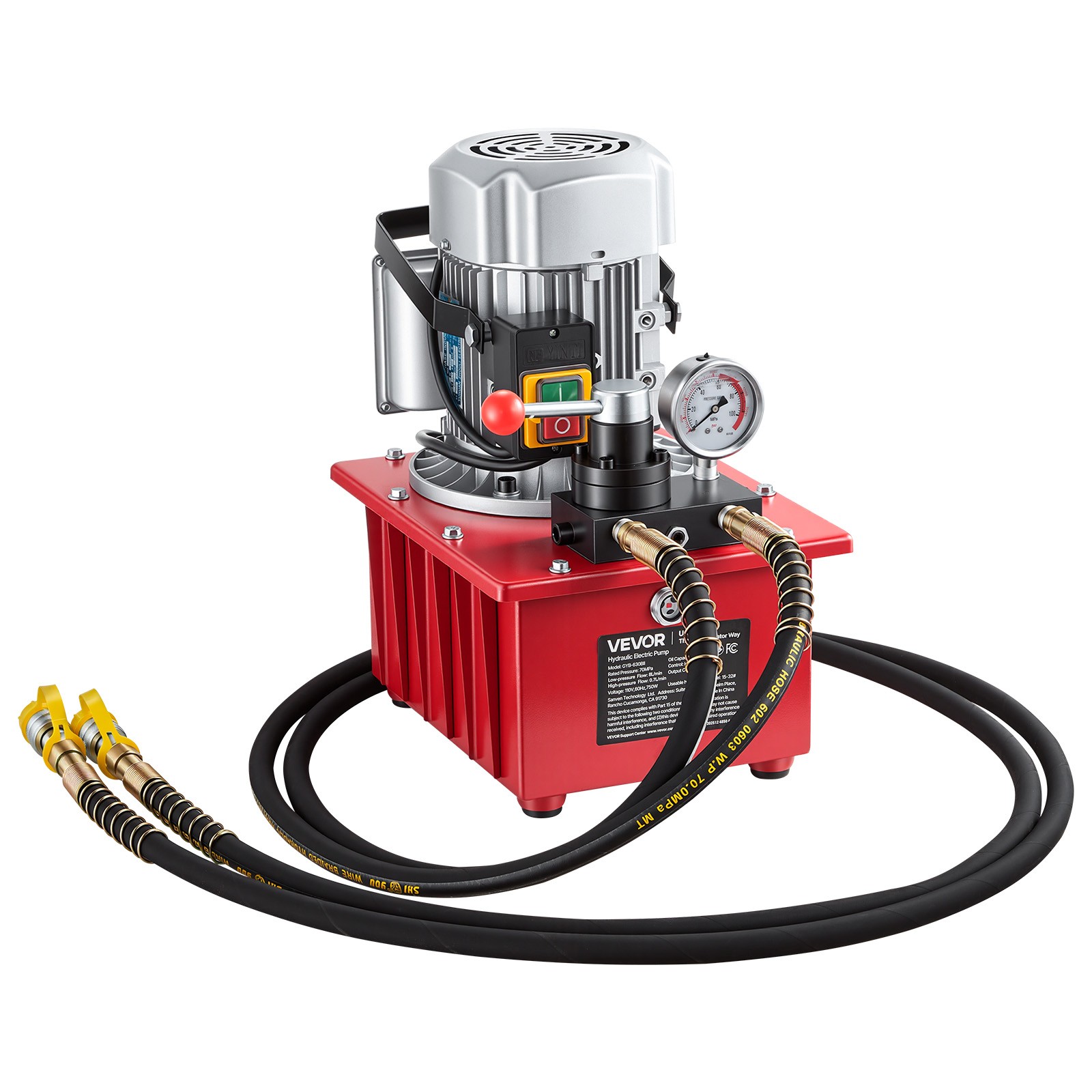 VEVOR Electric Hydraulic Pump 750W 10000 PSI Double Acting Hydraulic Power Unit