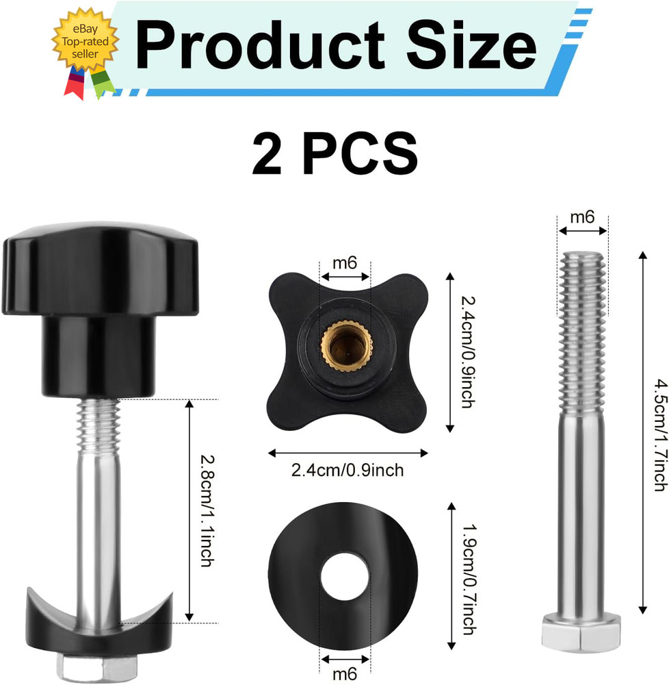 2 Sets Rollator Walker Replacement Arm Adjustment Knobs, Comfortable Universal P