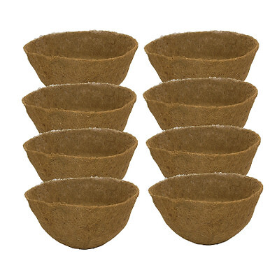 12" x 8" Round Molded Coco Liner - 8 Pack