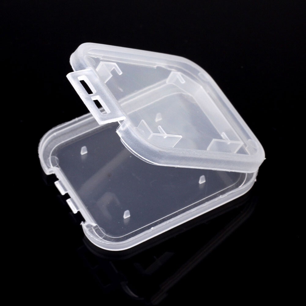 20pcs Plastic Transparent Standard SD SDHC Memory Card Case Holder Storage Box