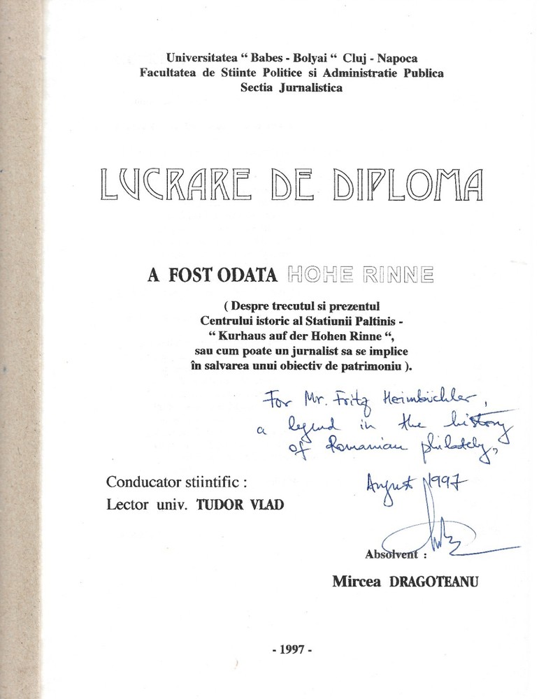 Hohe Rinne By Mircea Dragoteanu Lucrare De Diploma A Fost Odata Hohe Rinne 1997