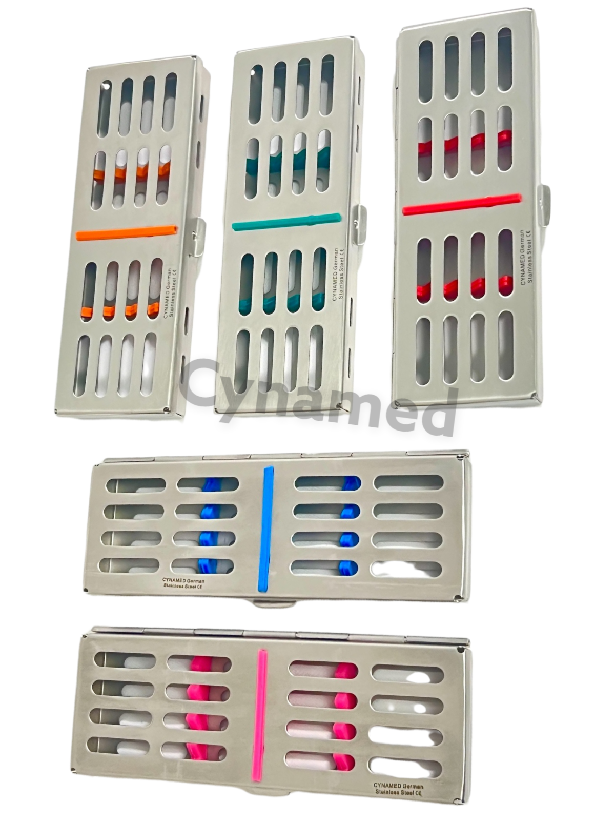 PREMIUM DENTAL AUTOCLAVE STERILIZATION CASSETTE RACK BOX TRAY FOR 5 INSTRUMENTS