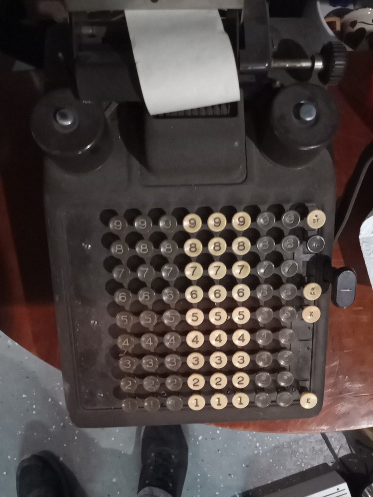 Vintage Burroughs Adding Machine Rare 1920s Untested Needs Ink Storage Find