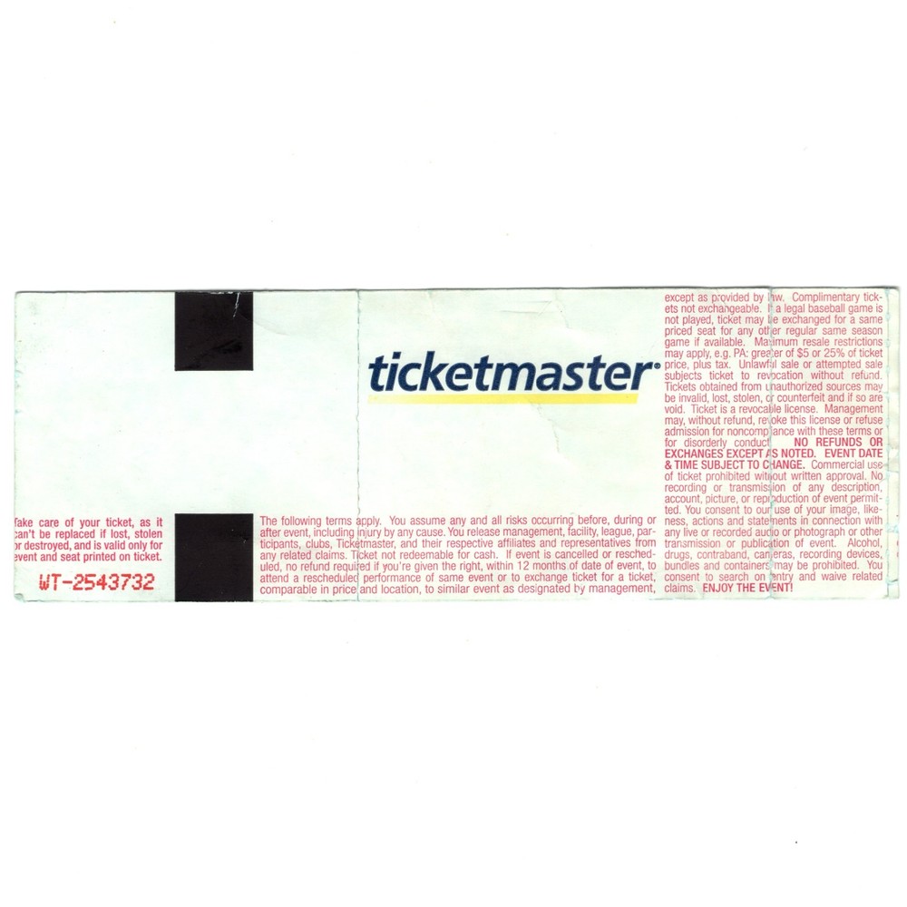 KISS & BUCKCHERRY Concert Ticket Stub SAN DIEGO CA 11/27/09 SPORTS ARENA Rare