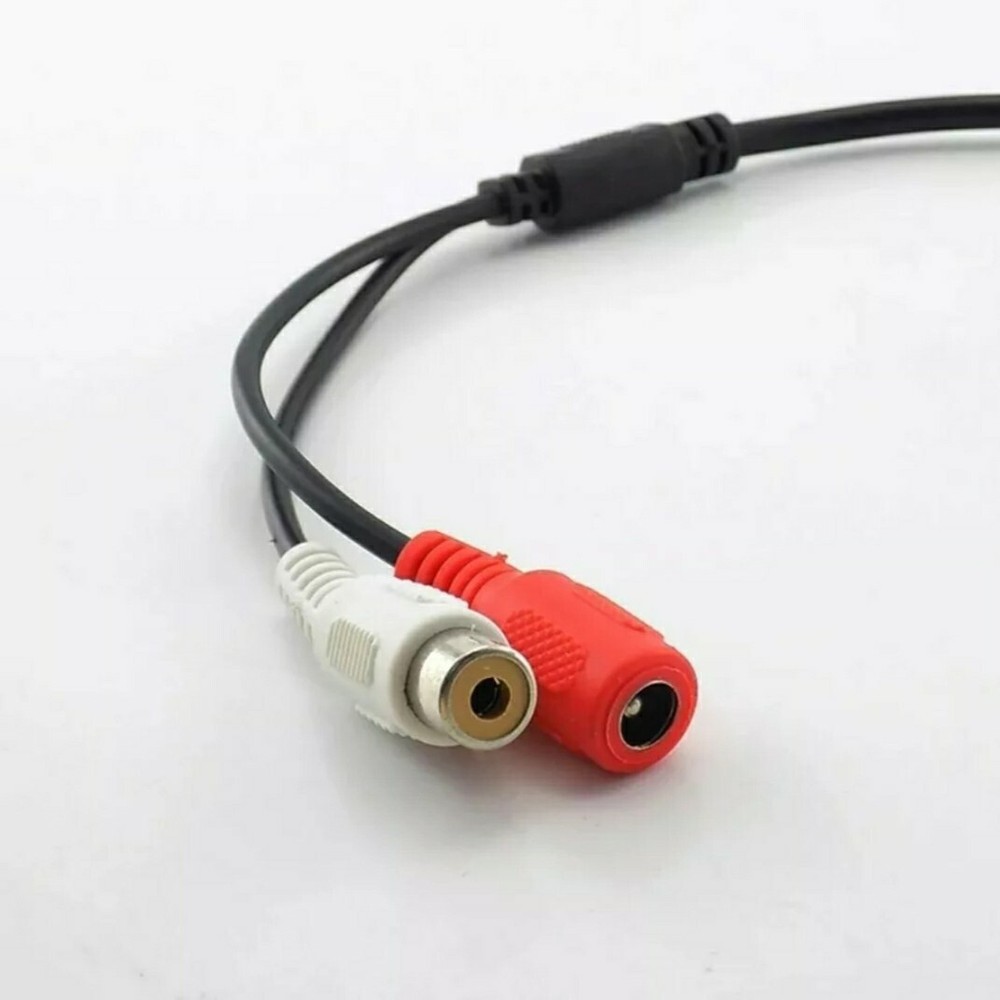 CCTV Camera Audio Microphone RCA DC High Sensitivity Gain Stick-on Mic for DVR