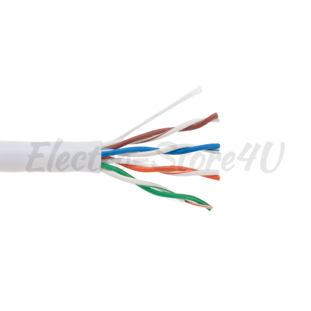 500ft CAT5e CAT6 UTP Bulk Ethernet Cable Solid Network Wire RJ45 LAN CAT5