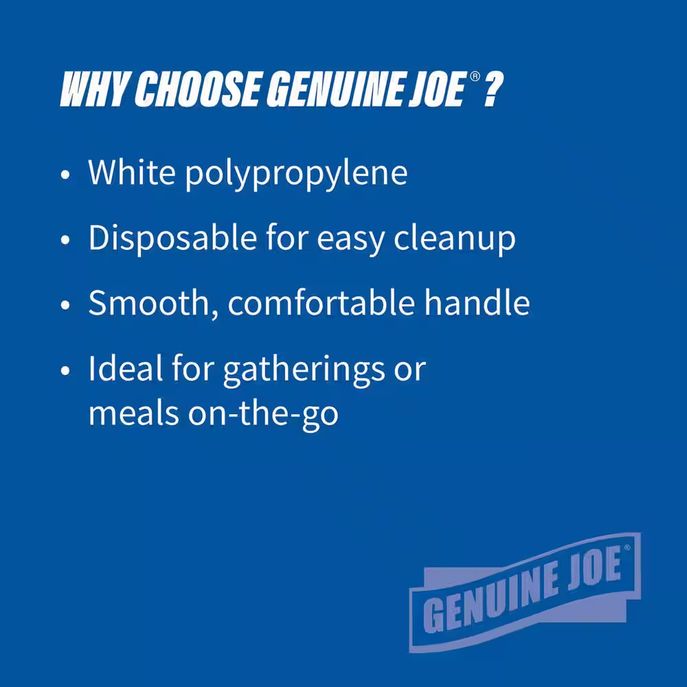 White Polypropylene Medium-Weight Spoons
