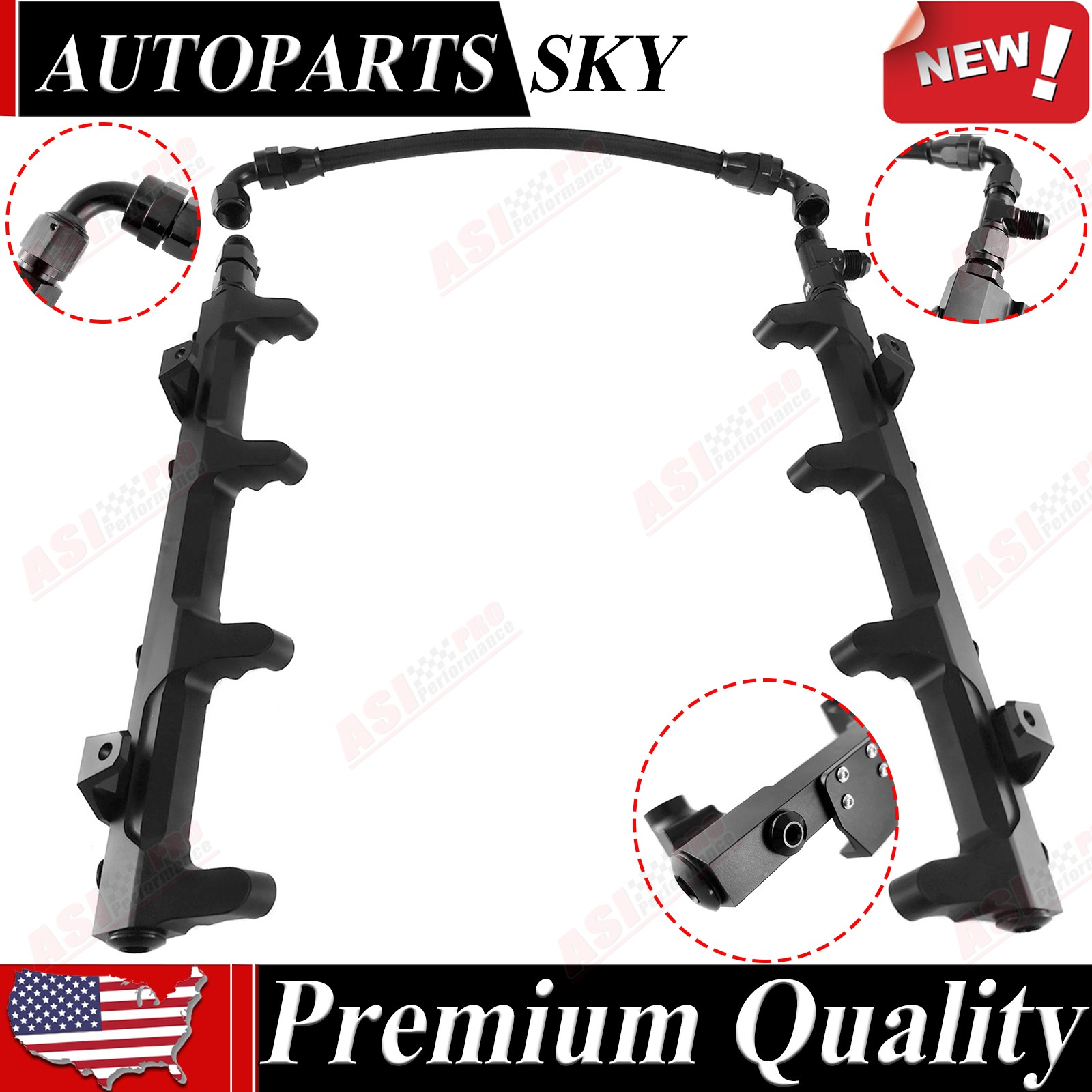 ZL1 LSA Supercharged Fuel Rails Kit Fits 2010-2015 12 Chevy Camaro ZL1 SS 6.2L