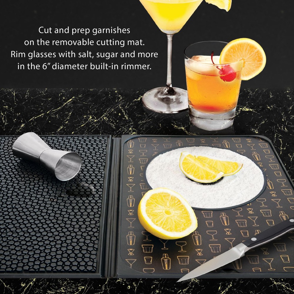 Multi-Use Cocktail bar Mat, Black