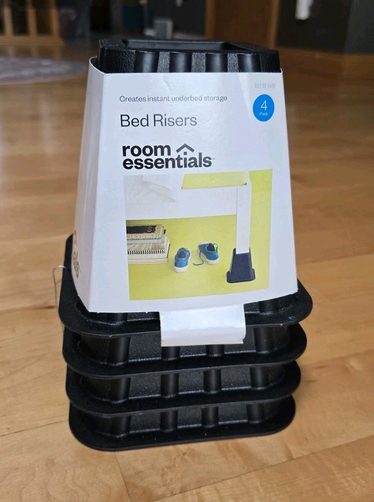 4pk Bed Risers Espresso