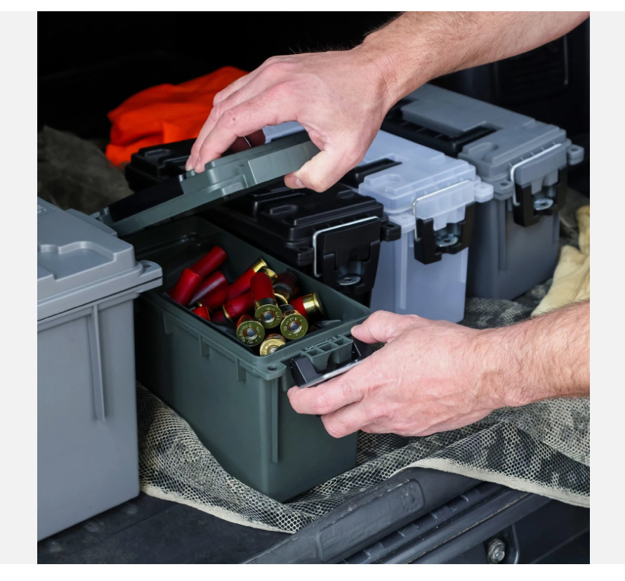 12626 Ammo Storage Box Stackable .30 Cal Field Boxes Water and Dust Resistant...
