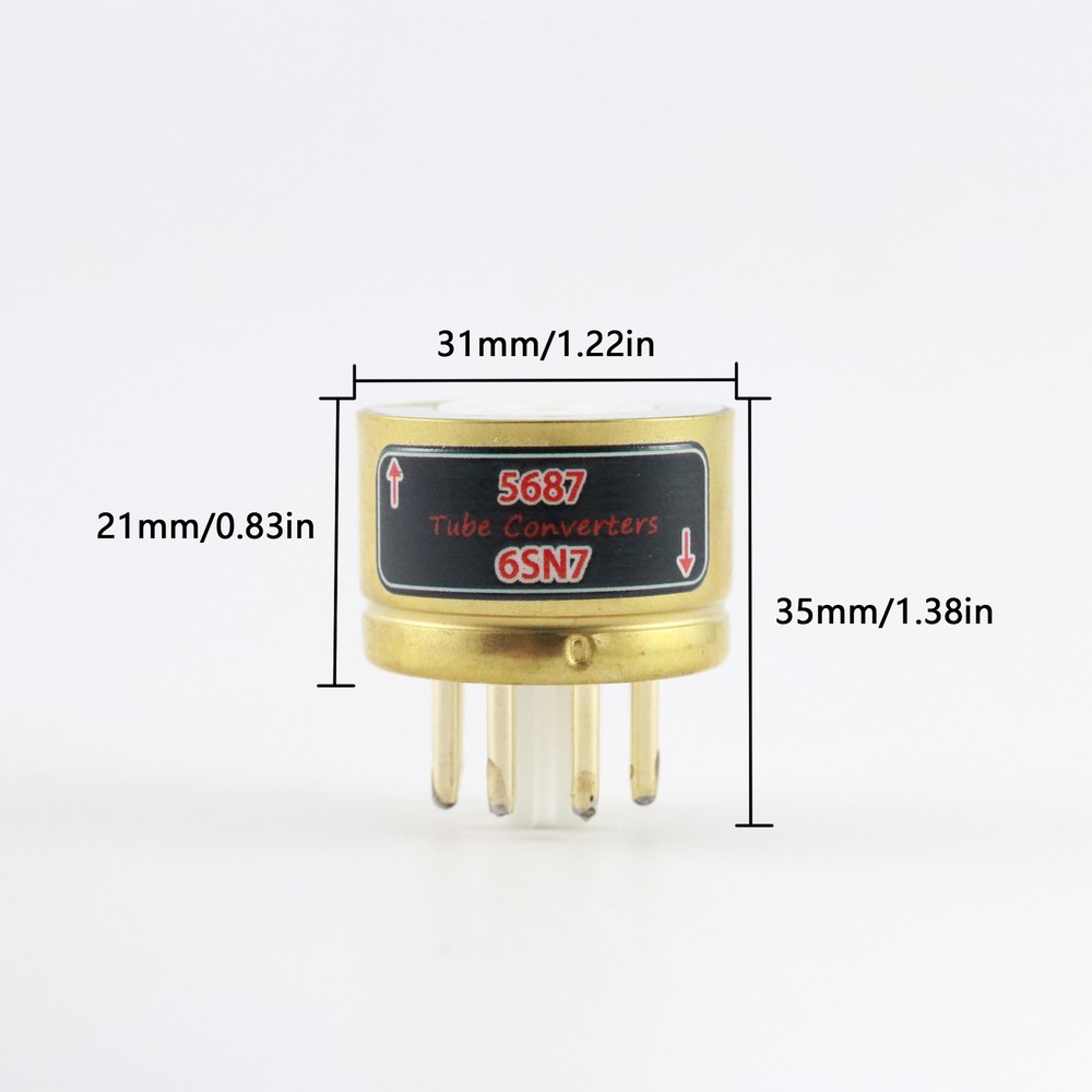 One Gold plated 5687 (to) 6SN7 Vacuum tube convert socket
