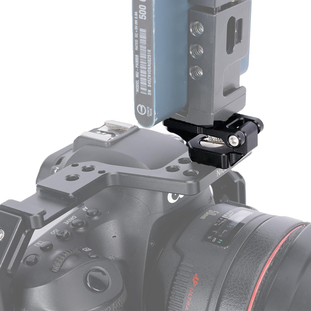 Right-Angle Bracket Mini L-Shape Mounting Plate for ARRI Thread 180 Degree Ad...