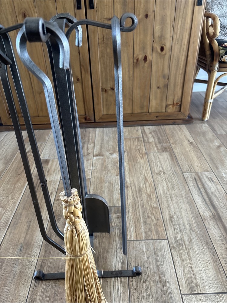 fireplace tool set used