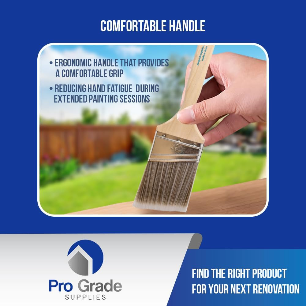 - Paint Brushes - 2Ea 3" Angle Brushes