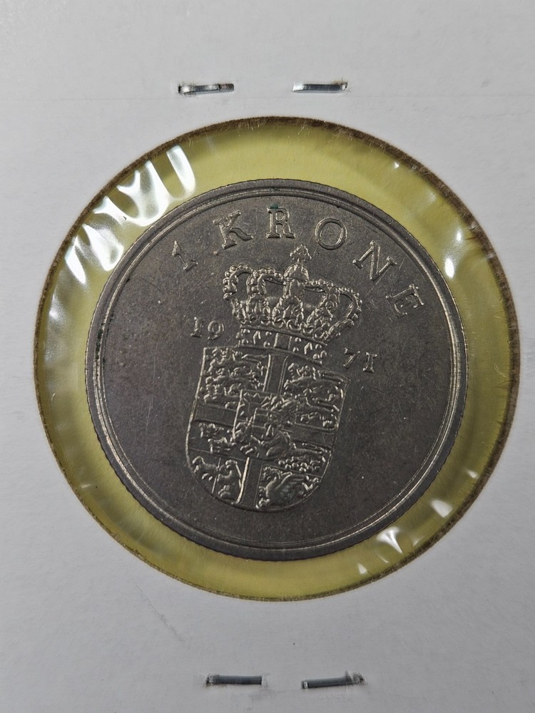 COINS - DENMARK - 1 KRONE 1971