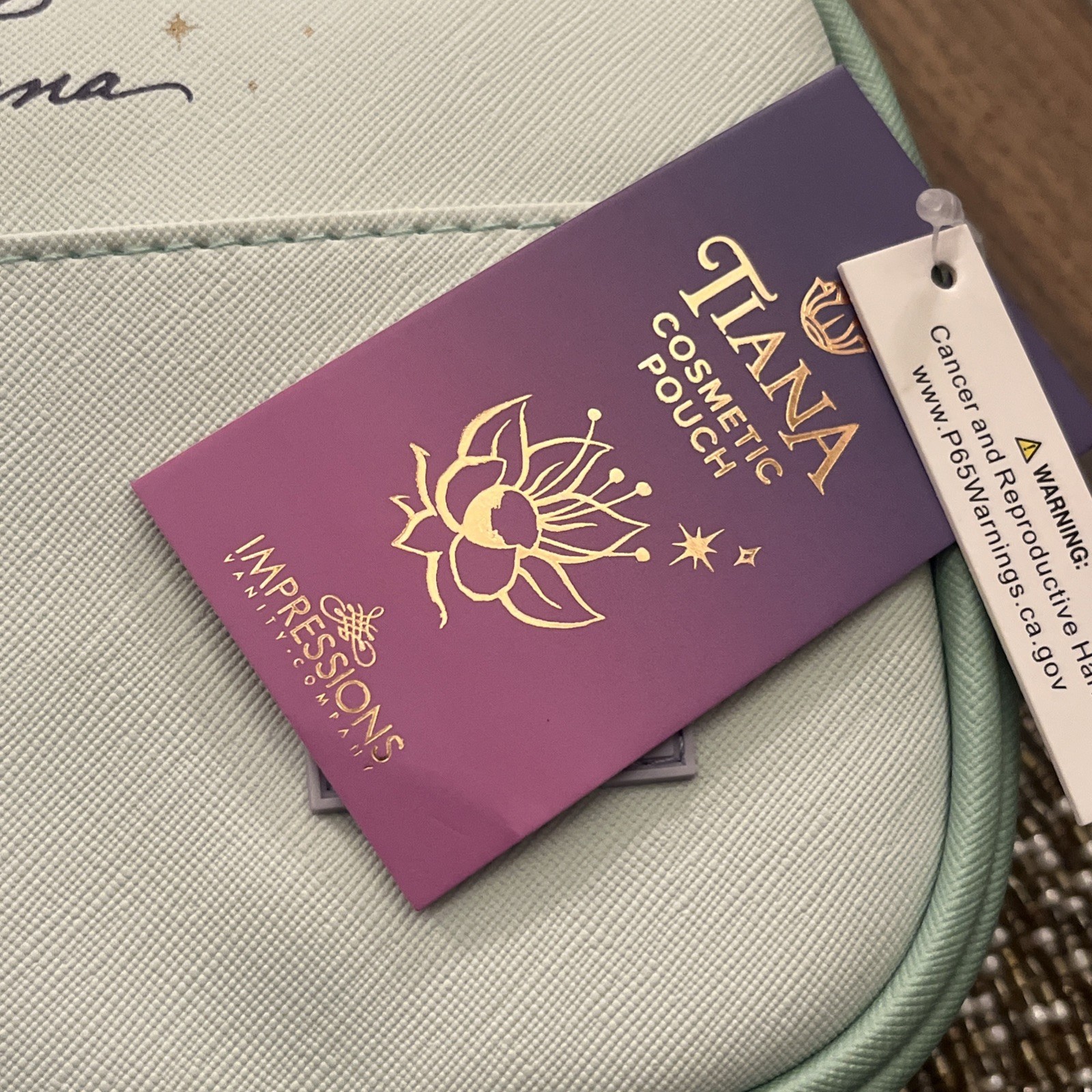 Disney Princess Tiana Cosmetic Bag Floral Design