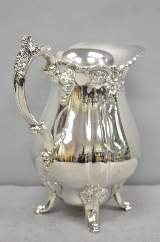Vintage Baroque by Wallace 267 Silver Plated Footed Lemonade Water Pitcher