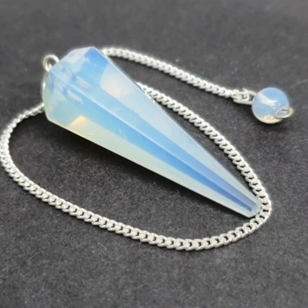 Opalite Pendulum Dowser Sea Opal Dowsing Divination Gemstone Crystal Argenon