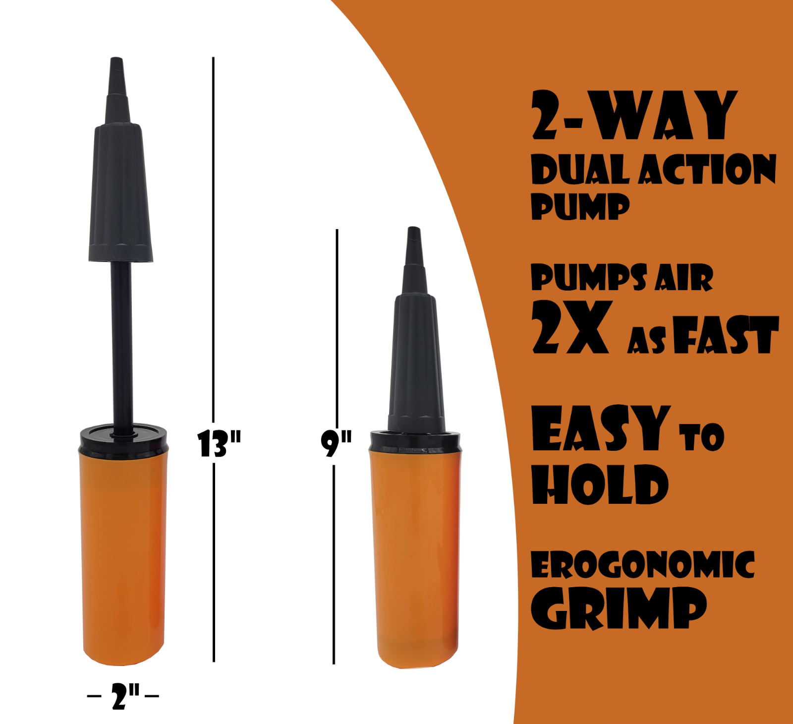 Balloon Pump KIT Handheld Manual Inflator Air Pump 2 Way Dual Action New Version