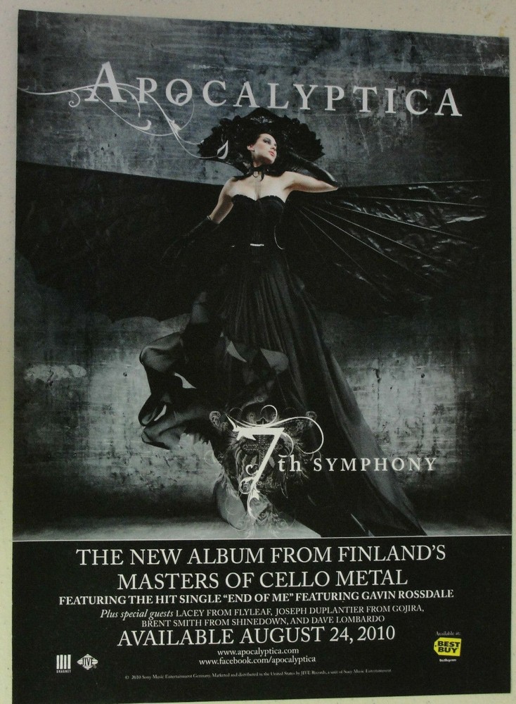 APOCALYPTICA "7th Ceremony" ~ Magazine PRINT AD 2010