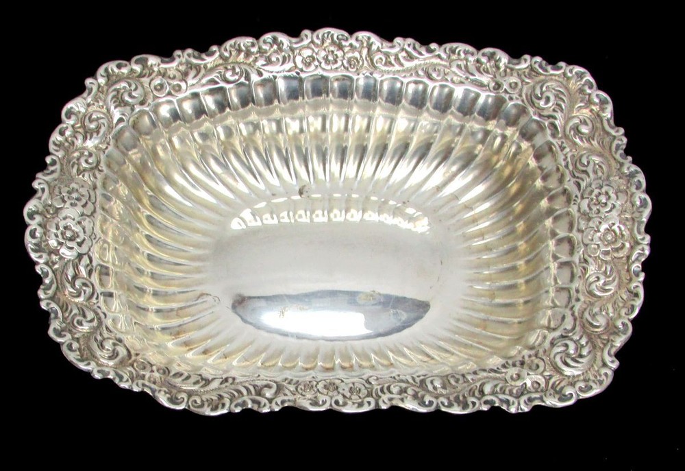 WONDERFUL WHITING STERLING SILVER RECTANGLE CANDY DISH PERFECT SILVER GIFT ITEM